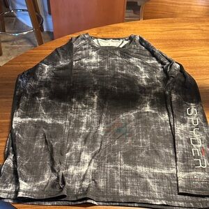 Spyder Men's Long Sleeve Tee in Black and Gray